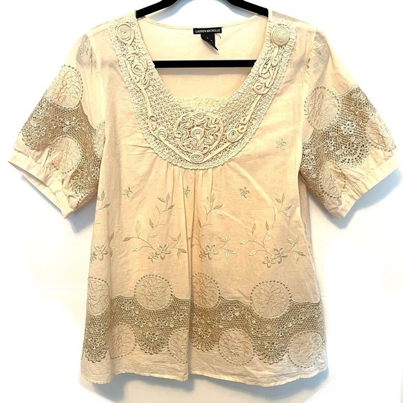 Embellished short sleeve blouse - Picture 1 of 5